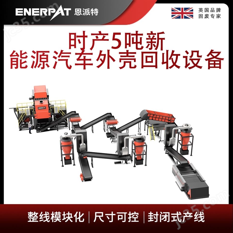 恩派特時產(chǎn)5噸新能源汽車外殼回收設(shè)備視頻
