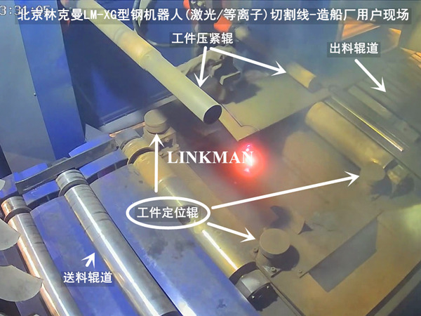 机器人造船型材自动切割线~国外项目完成交付